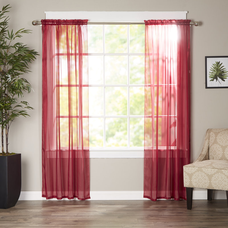 Wayfair Basics™ Wayfair Basics Solid Sheer Curtain Panels & Reviews